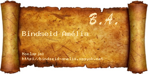 Bindseid Amélia névjegykártya
